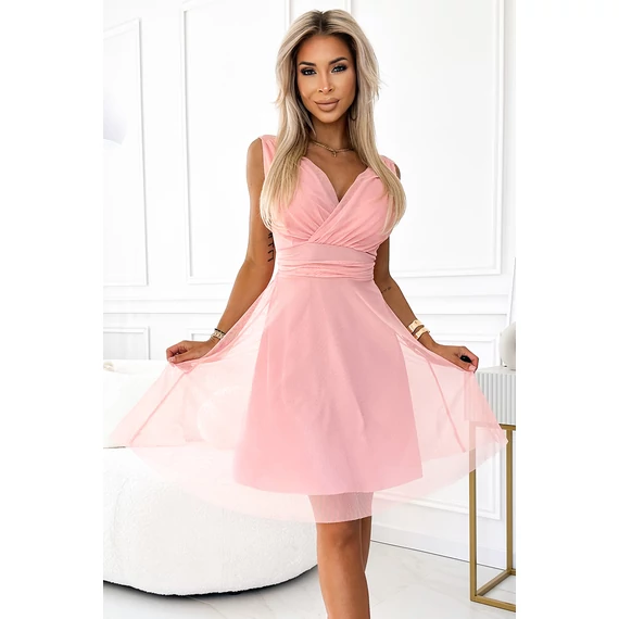 Celestína elegáns női rövid tüll ruha