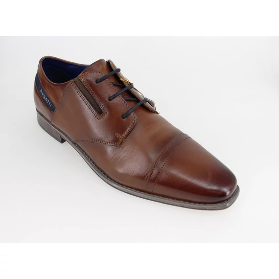 Bugatti férfi klasszikus alkalmi bőr cipő - konyakbarna