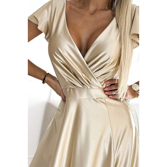 Crystal női elegáns szatén ruha