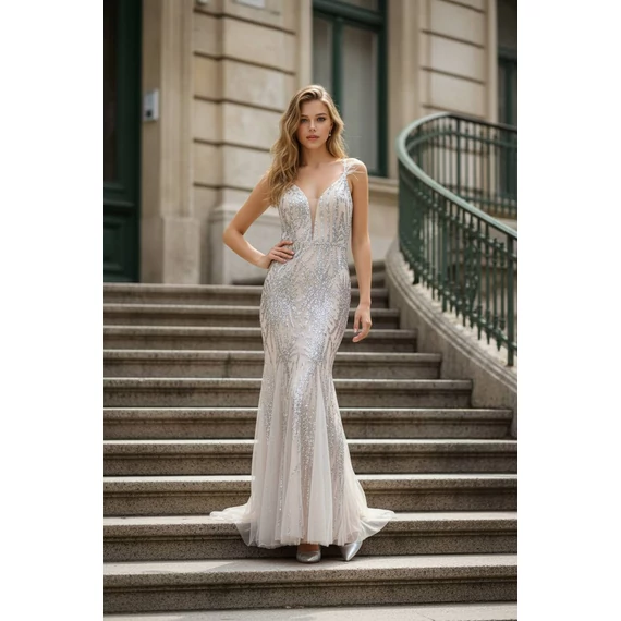 Hosszú flitteres sellő ruha