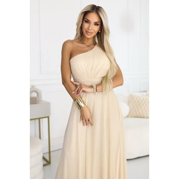 Félvállas hosszú elegáns ruha