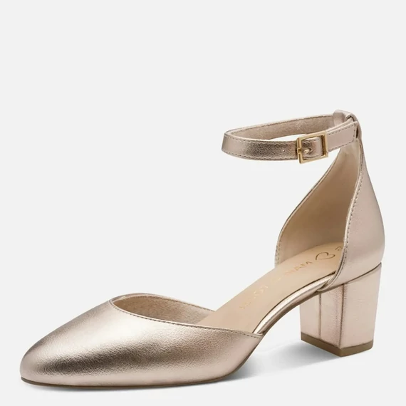 Marco Tozzi platina színű női szandálcipő