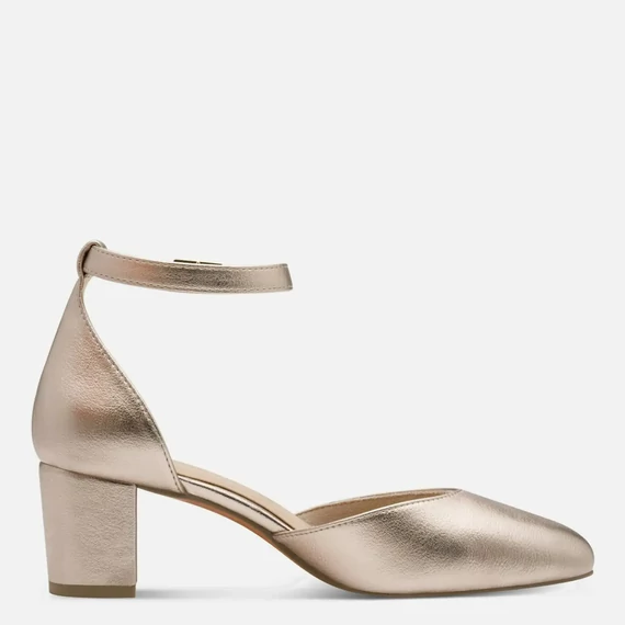 Marco Tozzi platina színű női szandálcipő