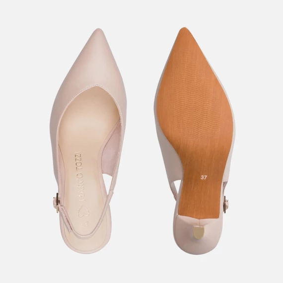 Marco Tozzi elegáns púder színű szandálcipő